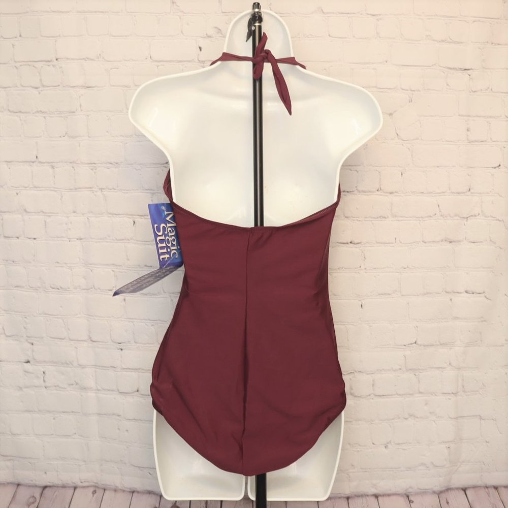 NWT Womens 10 Purple Miracle Suit and Matching Swim Skirt Size M - Picture 5 of 9